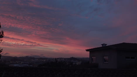 colorful and unique sky during sunset