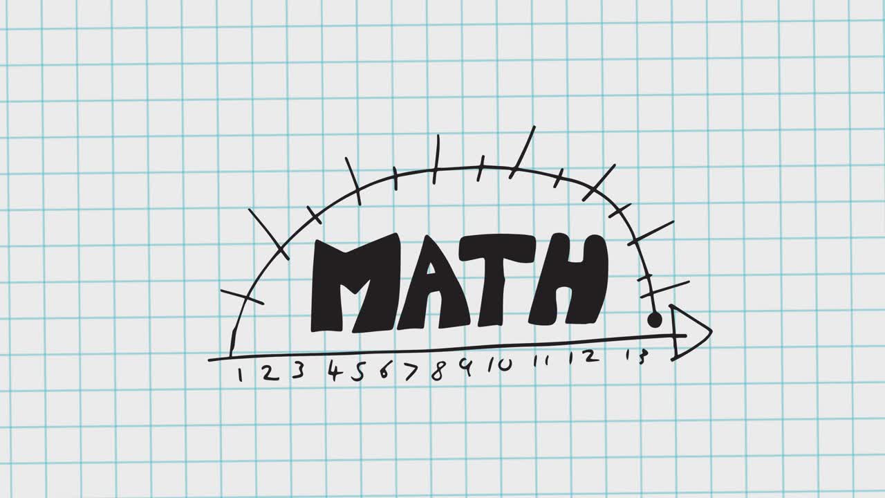 animación de ecuaciones matemáticas que se mueven sobre fondo blanco