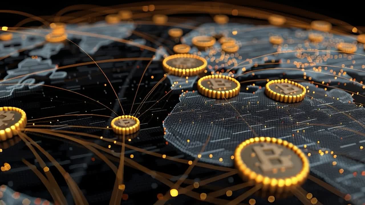 Rete globale di connessioni di criptovaluta