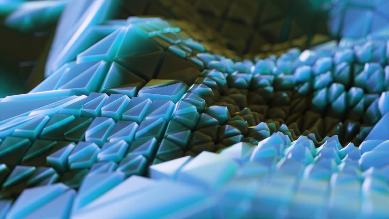 Abstract 3D Geometric Crystal Pattern