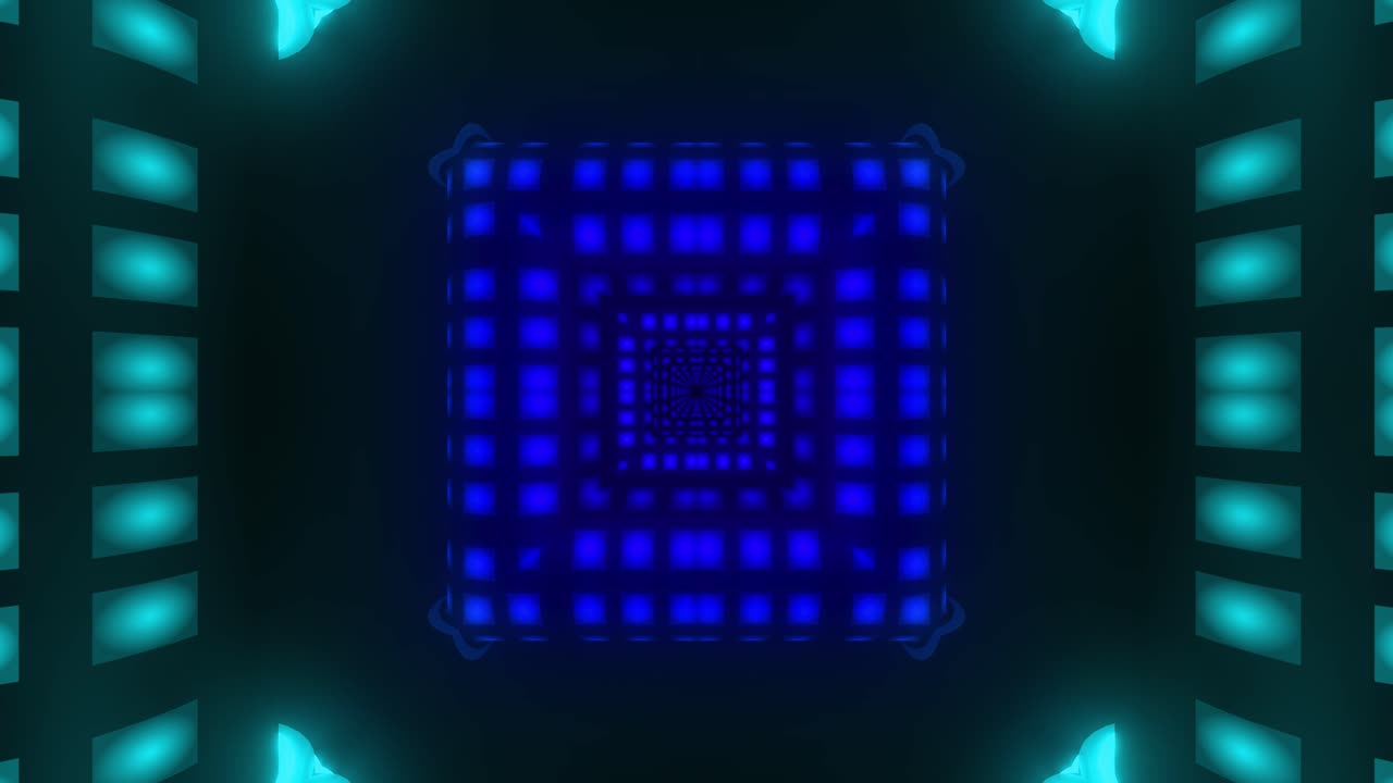 túnel de neón brillante