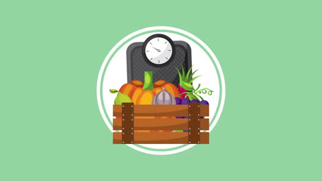 estilo de vida saludable comida vegana en canasta de madera
