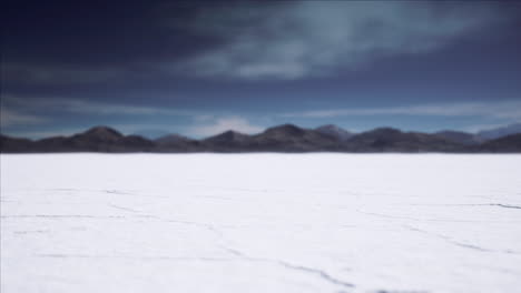 Bonneville-Salt-Flats-landscape-with-rain-storm-clouds-in-distance