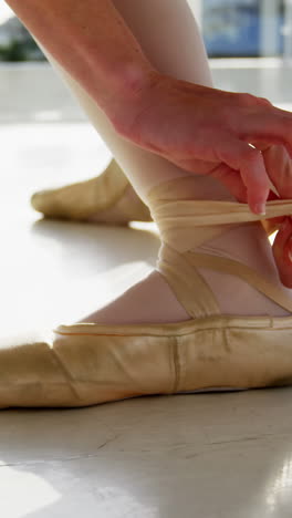 ballerina wearing ballet shoes