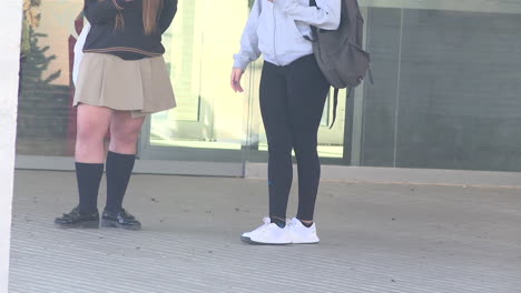 teenage girls in school uniform
