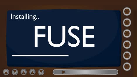 installing fuse. text screen on old tv