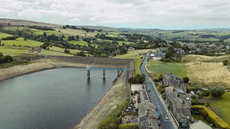 aerial drone video of a rural west yorkshire