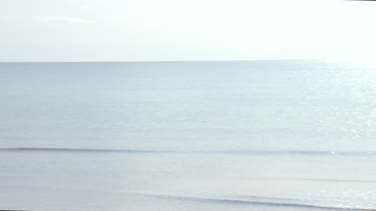 Extra wide panning shot looking north of Montrose beach
