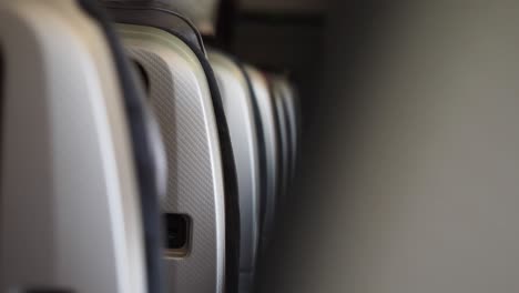 view of airplane seats in a row
