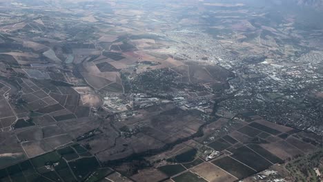 rural urban town from the sky