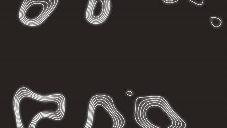 animation of white shapes moving on black background