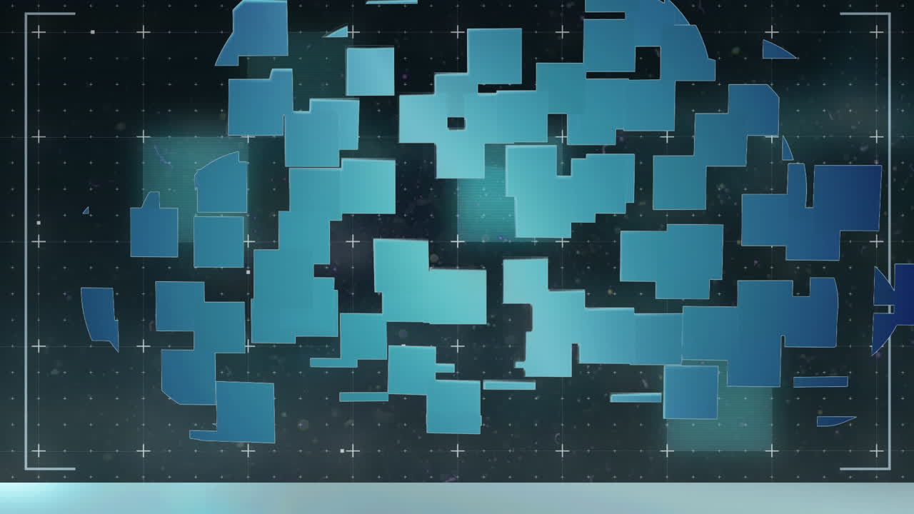 animación de la nube formada con pantallas digitales