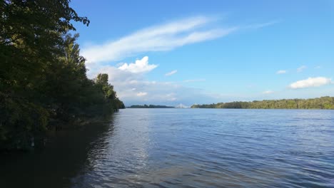 serene river landscape with bridge