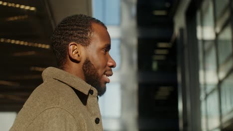 man in city profile