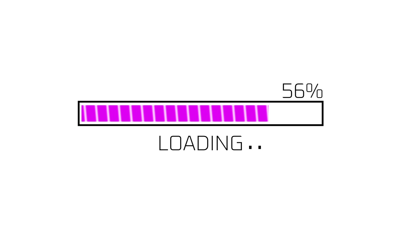 Digital Loading Progress Bar Animation with Percentage Count