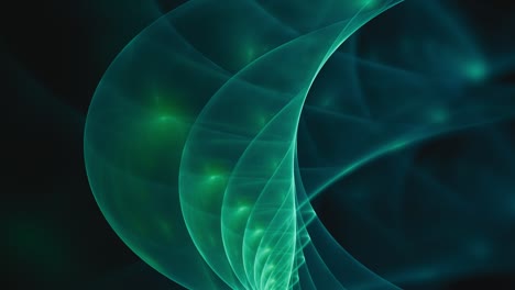 Fractal-De-Fondo-En-Espiral,-Sutiles-Tonos-Más-Oscuros-De-Líneas-Verdes