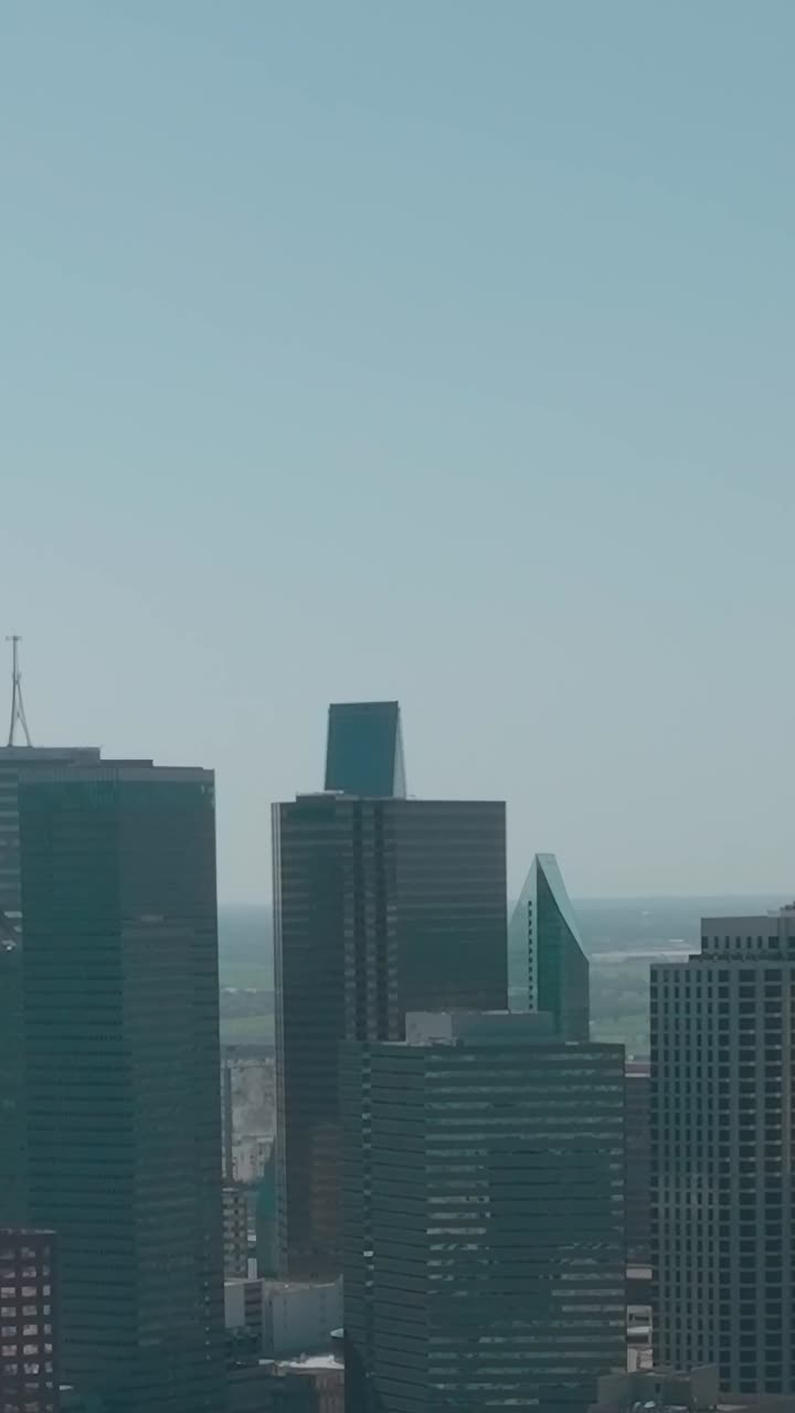 Vista do centro de Dallas, Texas, de cima durante o dia