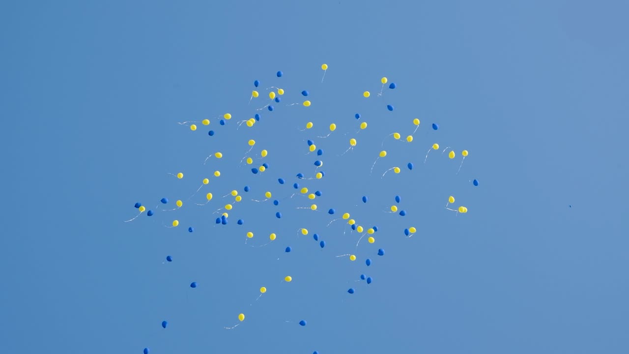 espermatozoides azules y amarillos nadando