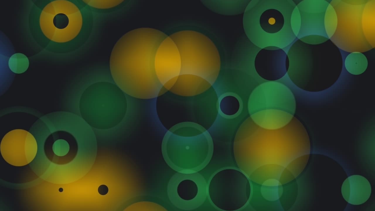 fondo negro abstracto con animación de fondo de patrón de círculos de disco intermitente multicolor - gráficos