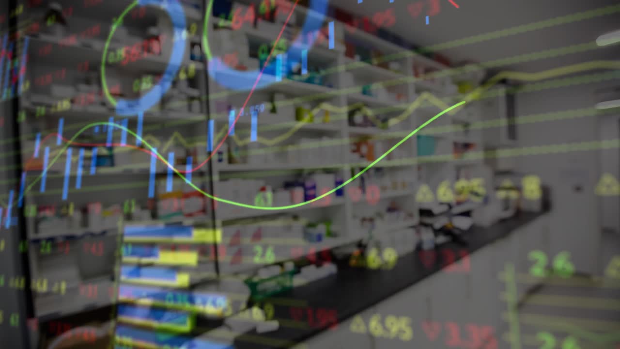 약국에 대한 데이터 처리 애니메이션