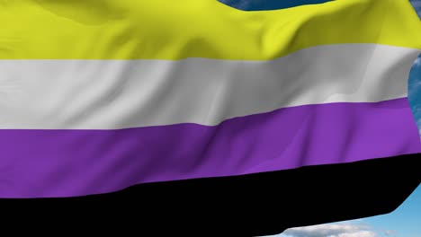 Non-binary-pride-flag-flies-in-the-wind