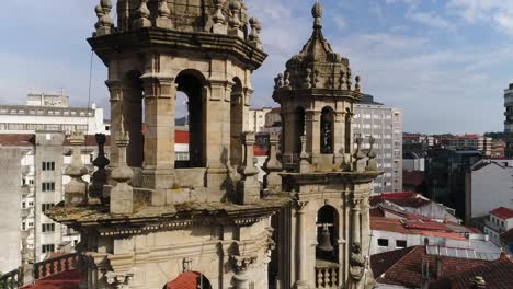 Aerial-View-of-The-Peregrina-Church-in-Pontevedra-Galicia-Spain