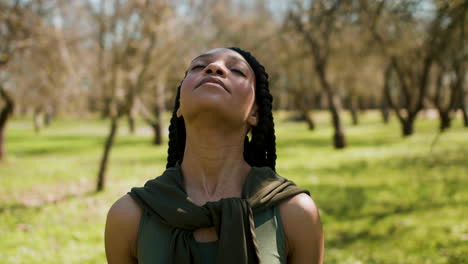 woman stretching outdoors