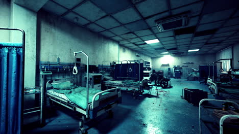 habitación de hospital abandonada