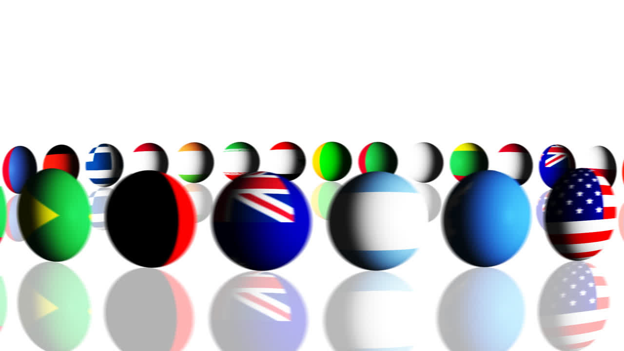 세계 발이 원으로 회전하고 있습니다.