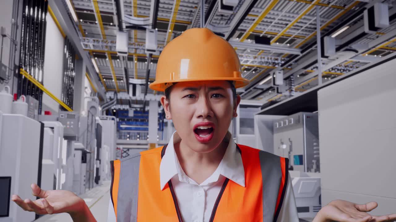 화가 난 공장 노동자