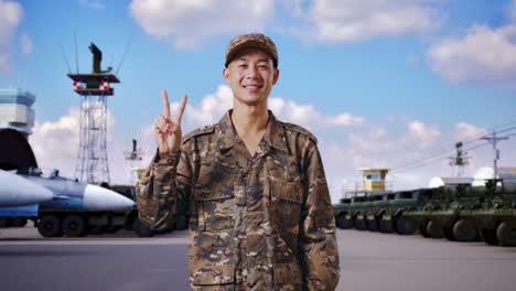 military personnel at airport