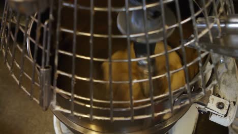 dough being mixed in machine