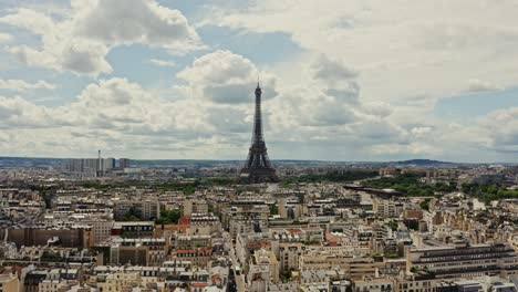 aerial view of paris with the eiffel tower