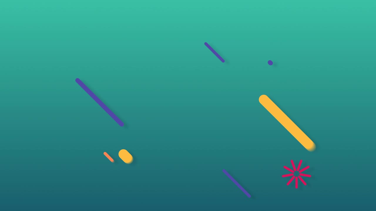 4k. bucle sin fisuras de patrón abstracto 2d animación dinámica fondo gráfico de líneas coloridas que fluyen a través y chisporrotean explotan en el fondo de la pantalla verde claro