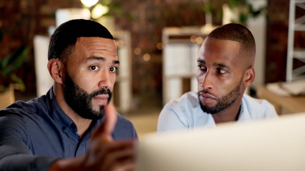 Business people, coach and training intern