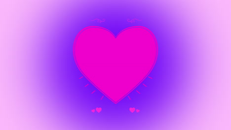 Pink-big-heart-on-purple-gradient