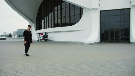 person doing parkour