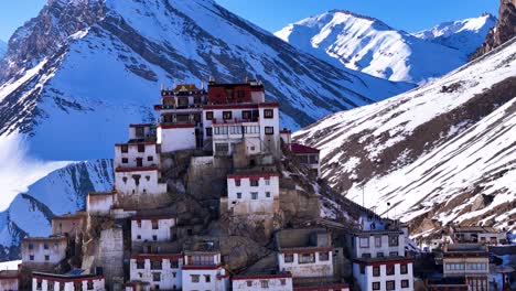 winter monastery in the himalayas