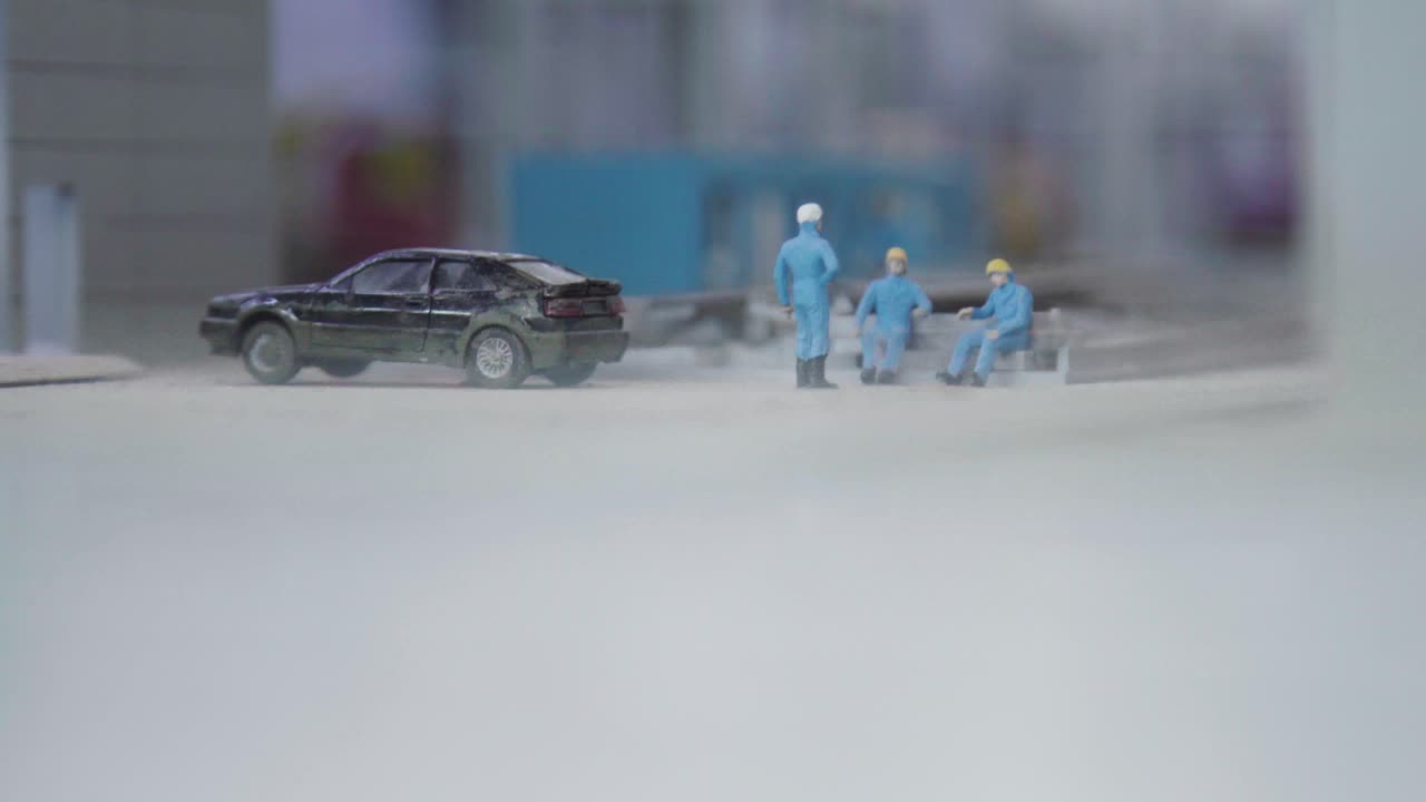 소형 도시 건설 장면