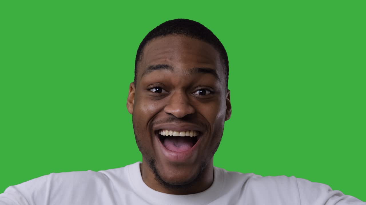 Surprise and excited young man