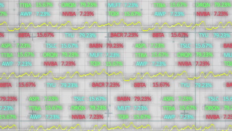animación del mercado de valores sobre un fondo blanco.