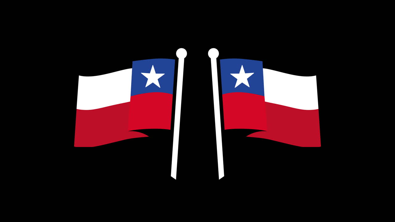 두 개의 칠레 발 축제 피에스타 패트리아스 칠레 그래픽 흔들기