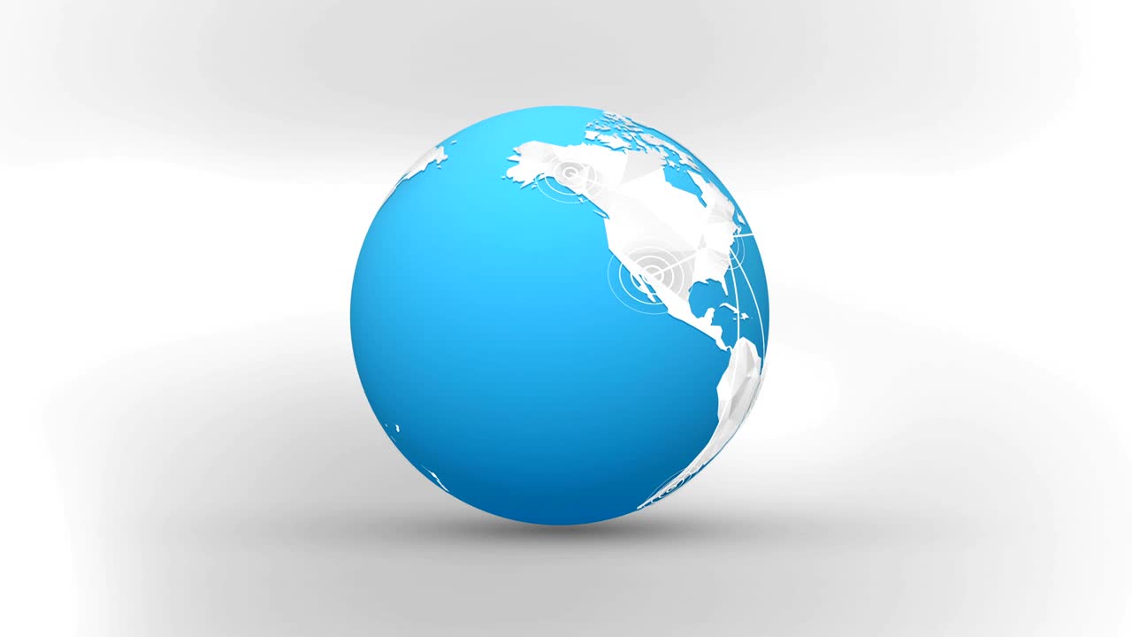 conexiones en toda la tierra, red mundial expandiéndose en el globo blanco.
