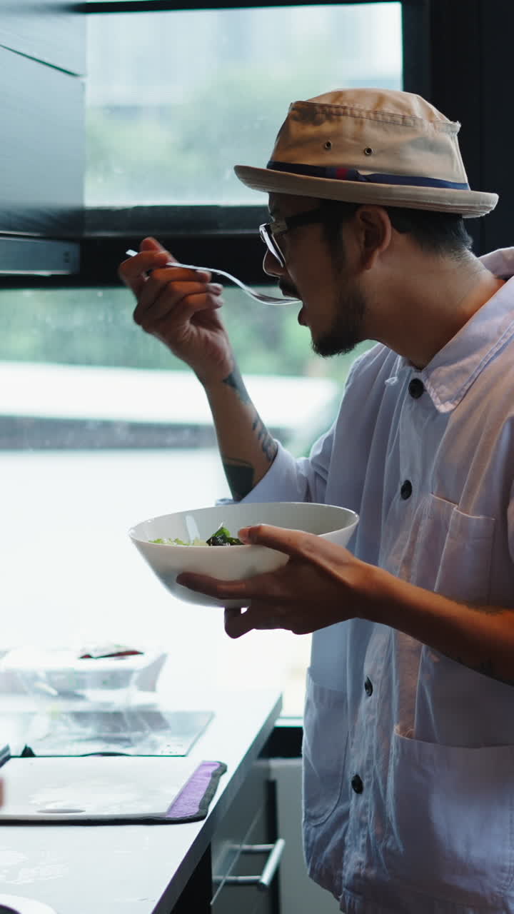 Man Cooking in Kitchen