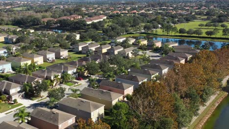 modern estate of single-family houses in suburbs of sarasota, florida