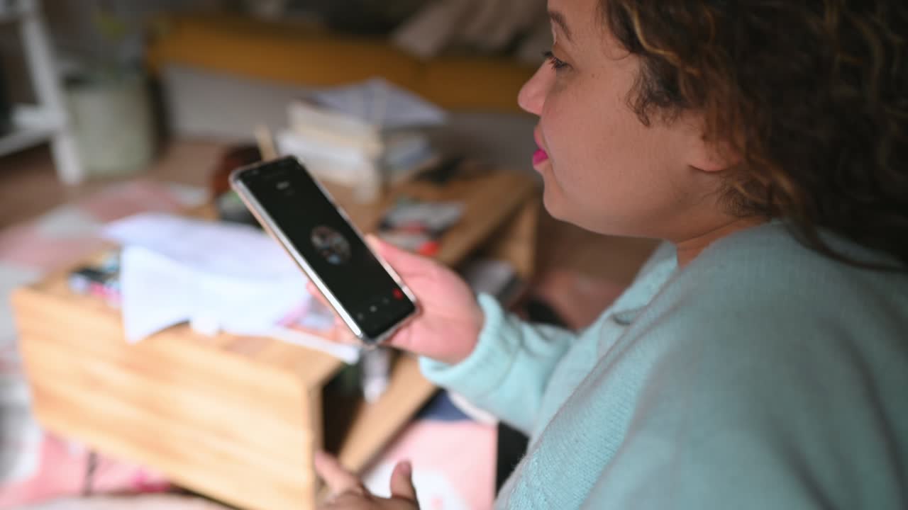 Woman seen talking on her cellphone