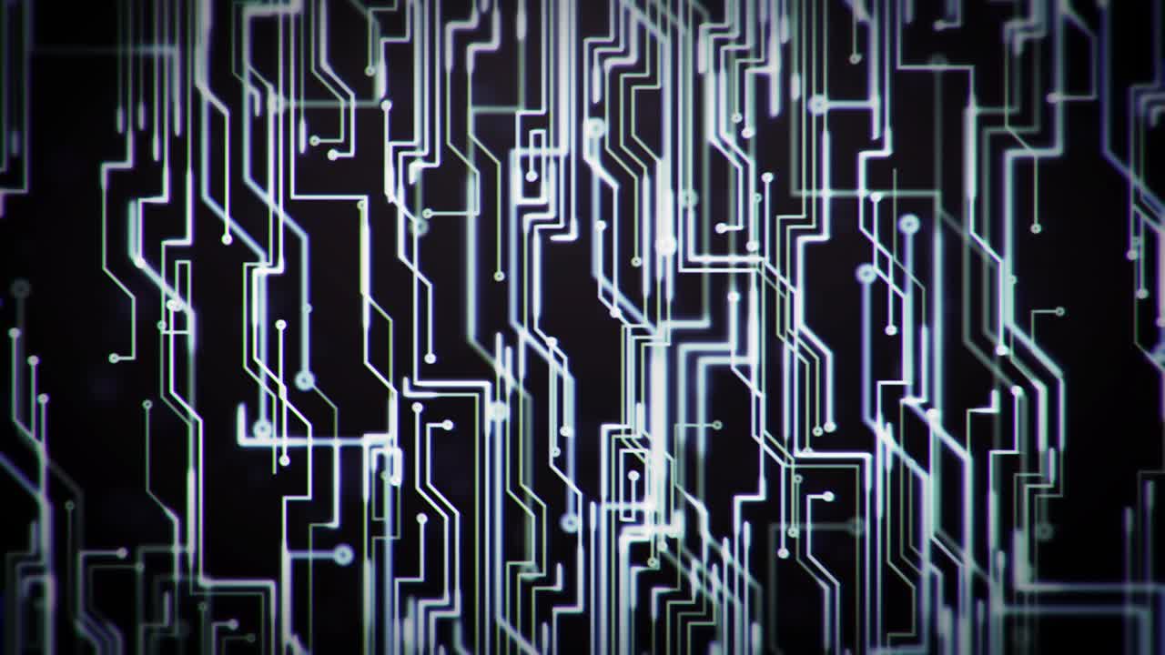 bucle de circuito digital - colores fríos