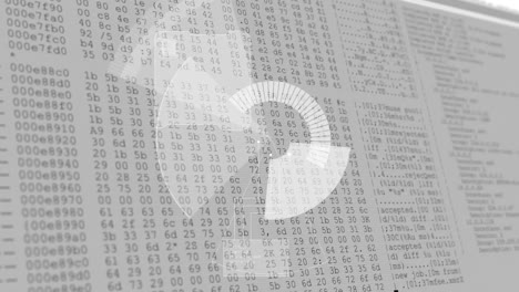 animación del escaneo del alcance y el procesamiento de datos