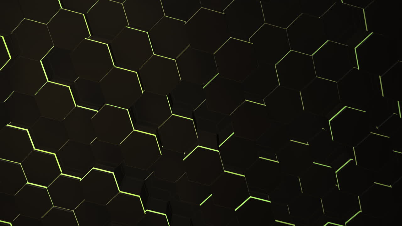 fondo de cuadrícula hexagonal negro oscuro de movimiento 23