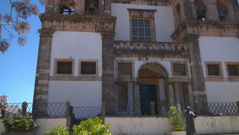 historic church facade with statue